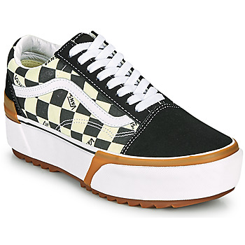 Shoes Women Low top trainers Vans Old skool Stacked Black / White