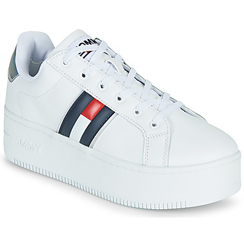 Shoes Women Low top trainers Tommy Jeans IRIDESCENT ICONIC SNEAKER White