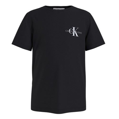 material Boy short-sleeved t-shirts Calvin Klein Jeans CHEST MONOGRAM TOP Black