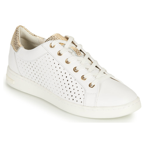 Sobriquette weather identification Geox D JAYSEN B White / Gold - Fast delivery | Spartoo Europe ! - Shoes Low  top trainers Women 110,00 €