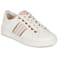 Shoes Girl Low top trainers Geox DJROCK GIRL White / Pink