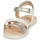 Shoes Girl Sandals Geox SANDAL KARLY GIRL White / Silver
