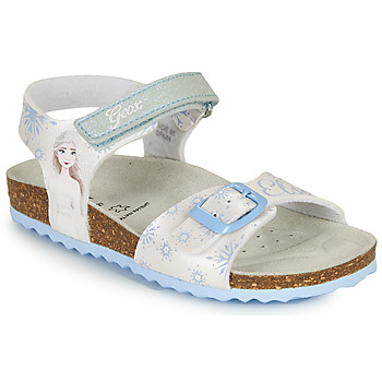 Shoes Girl Sandals Geox ADRIEL GIRL White / Blue