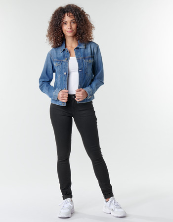 material Women Skinny jeans G-Star Raw Midge Zip Mid Skinny Wmn  black