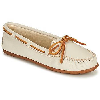 Shoes Women Loafers Minnetonka BOAT MOC White