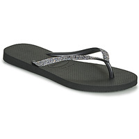 Shoes Women Flip flops Havaianas SLIM GLITTER II Black / Grey