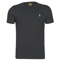 material Men short-sleeved t-shirts Polo Ralph Lauren T-SHIRT AJUSTE COL ROND EN COTON LOGO PONY PLAYER Black