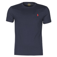 material Men short-sleeved t-shirts Polo Ralph Lauren T-SHIRT AJUSTE COL ROND EN COTON LOGO PONY PLAYER Marine
