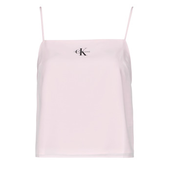 material Women Blouses Calvin Klein Jeans MONOGRAM CAMI TOP Pink