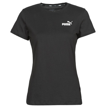 material Women short-sleeved t-shirts Puma ESS LOGO TEE Black