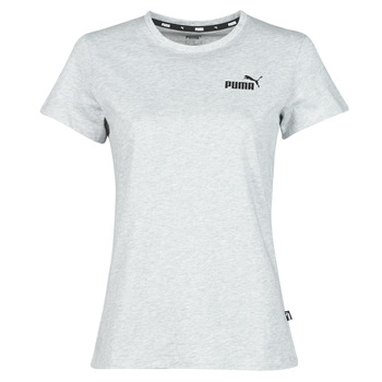 material Women short-sleeved t-shirts Puma ESS LOGO TEE Grey / Mottled