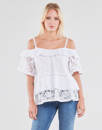 Clothing Women Blouses Guess SS NEW OLIMPIA TOP White