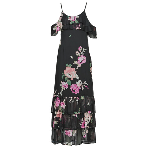 Guess AGATHE Black / Multicolour - Fast delivery | Spartoo ! - material Long Dresses Women €