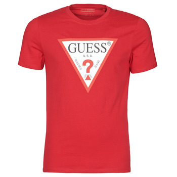 material Men short-sleeved t-shirts Guess CN SS ORIGINAL LOGO TEE Red