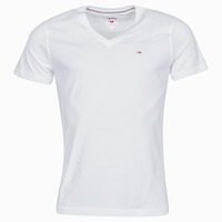 material Men short-sleeved t-shirts Tommy Jeans TJM ORIGINAL JERSEY TEE V NECK White