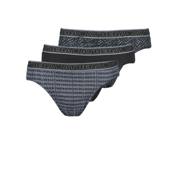 Underwear Men Underpants / Brief Athena TONIC X3 Grey / Black / Black