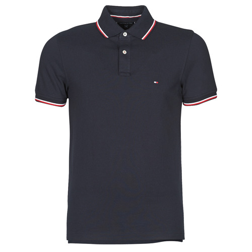 material Men short-sleeved polo shirts Tommy Hilfiger TOMMY TIPPED SLIM POLO Marine