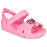 Shoes Girl Sandals Crocs CLASSICCROSSSTRAPCHARMSANDAL T Pink