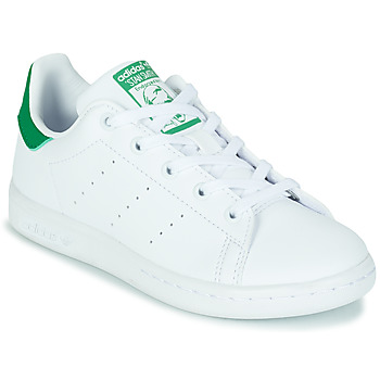 Shoes Children Low top trainers adidas Originals STAN SMITH J SUSTAINABLE White / Green