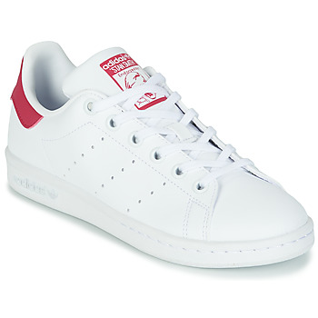 Shoes Girl Low top trainers adidas Originals STAN SMITH J SUSTAINABLE White / Pink