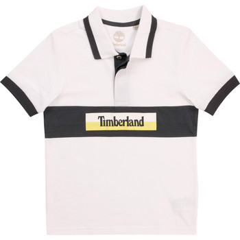 Clothing Boy short-sleeved polo shirts Timberland DOTTO White