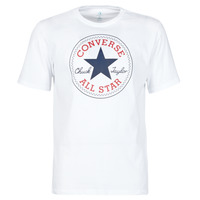 Clothing Men short-sleeved t-shirts Converse NOVA CHUCK PATCH TEE White