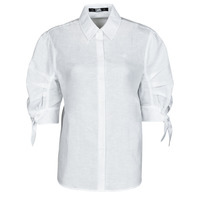 material Women Shirts Karl Lagerfeld LINENSHIRTW/BOWS White