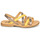 Shoes Girl Sandals Citrouille et Compagnie GENTOU Yellow / Silver