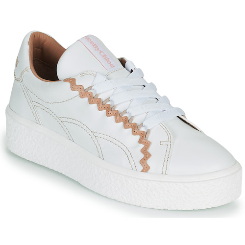 Shoes Women Low top trainers See by Chloé SEVY White / Pink / Nude