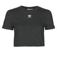 material Women short-sleeved t-shirts adidas Originals CROP TOP Black