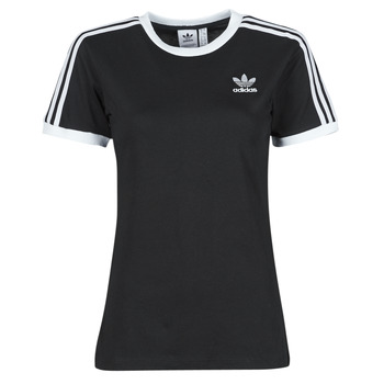 material Women short-sleeved t-shirts adidas Originals 3 STRIPES TEE Black