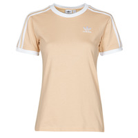 Clothing Women short-sleeved t-shirts adidas Originals 3 STRIPES TEE Orange