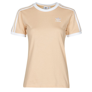 material Women short-sleeved t-shirts adidas Originals 3 STRIPES TEE Orange