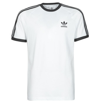 material Men short-sleeved t-shirts adidas Originals 3-STRIPES TEE White