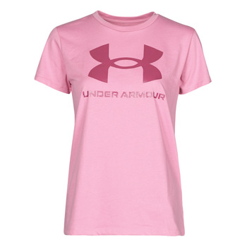 material Women short-sleeved t-shirts Under Armour LIVE SPORTSTYLE GRAPHIC SSC Pink