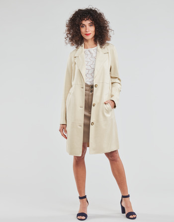 Clothing Women coats Esprit SUEDE COAT Beige