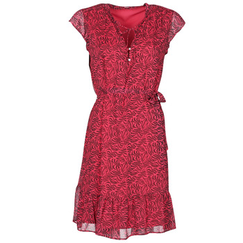 material Women Short Dresses Ikks BS30355-38 Raspberry
