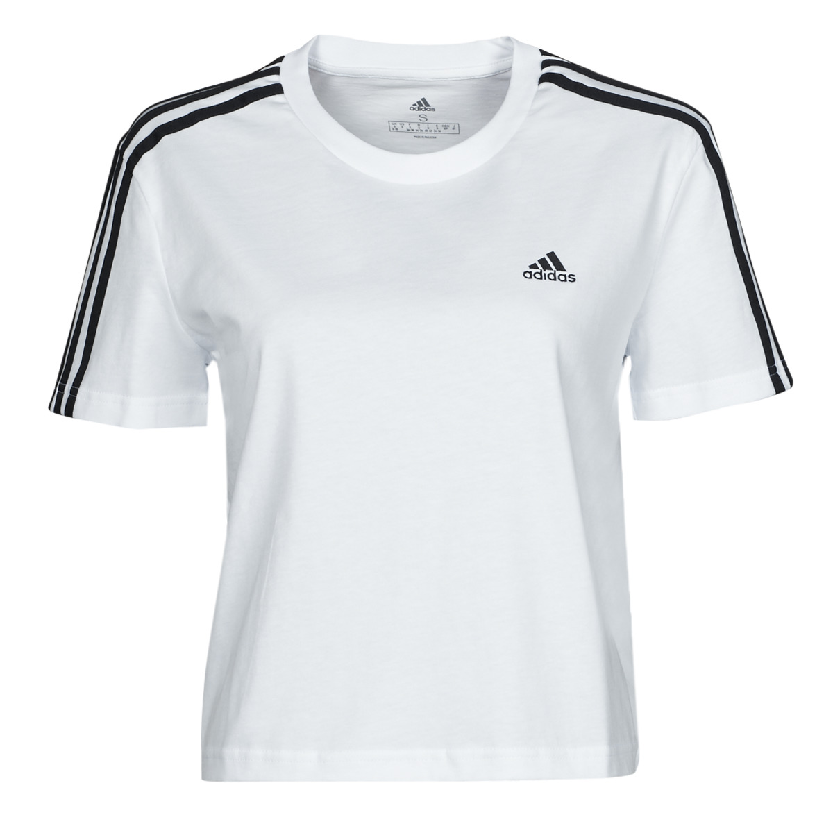 adidas Performance W 3S CRO € delivery Fast - - Women T Spartoo ! | 22,40 short-sleeved White Clothing t-shirts Europe