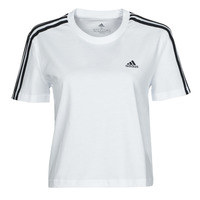 material Women short-sleeved t-shirts adidas Performance W 3S CRO T White