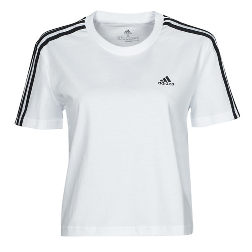 adidas Performance W 3S CRO T White - Fast delivery | Spartoo Europe ! -  Clothing short-sleeved t-shirts Women 22,40 €