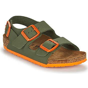 Shoes Boy Sandals Birkenstock MILANO Kaki / Orange