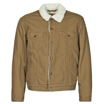 Clothing Men Denim jackets Levi's TYPE 3 SHERPA TRUCKER Brown