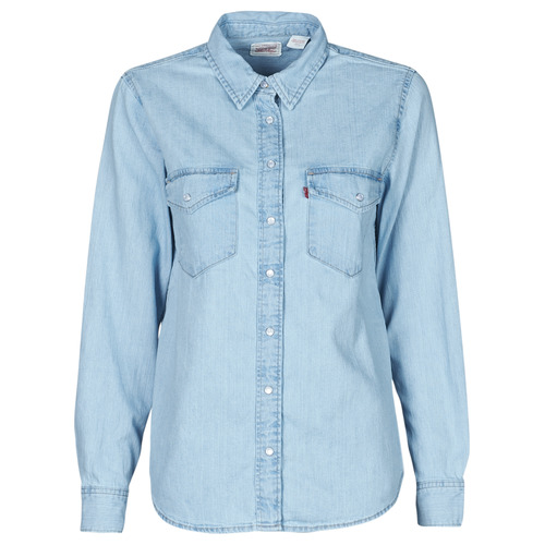 Levi's ESSENTIAL WESTERN Blue - Fast delivery | Spartoo Europe ! - Clothing  Shirts Women 94,00 €