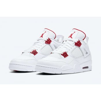 Shoes High top trainers Nike Air Jordan 4 Red Metallic White/University Red-Metallic Silver