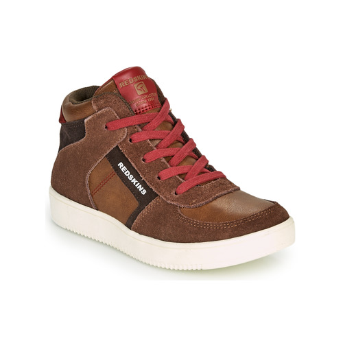Shoes Boy High top trainers Redskins LAVAL KID Brown / Red