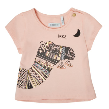 Clothing Girl short-sleeved t-shirts Ikks XS10100-32 Pink