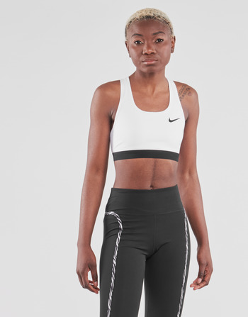 material Women Sport bras Nike DF SWSH BAND NONPDED BRA White / Black