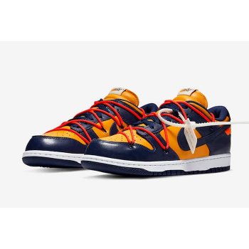 Shoes Low top trainers Nike SB Dunk Low x Off White University Gold Midnight Navy/Varsity Maize