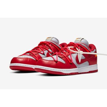 Shoes Low top trainers Nike SB Dunk Low x Off White University Red University Red/University Red-Wolf Grey