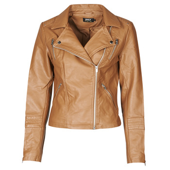 Clothing Women Leather jackets / Imitation leather Only ONLGEMMA Cognac